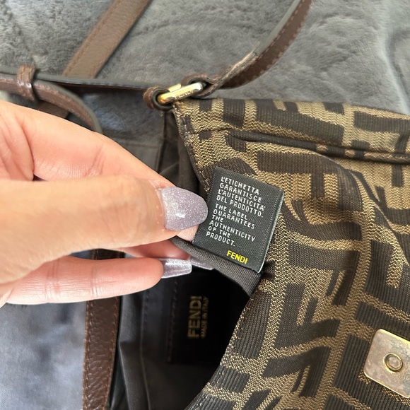 Fendi small zucca canvas artic crossbody brown fabric - Picture 11 of 12